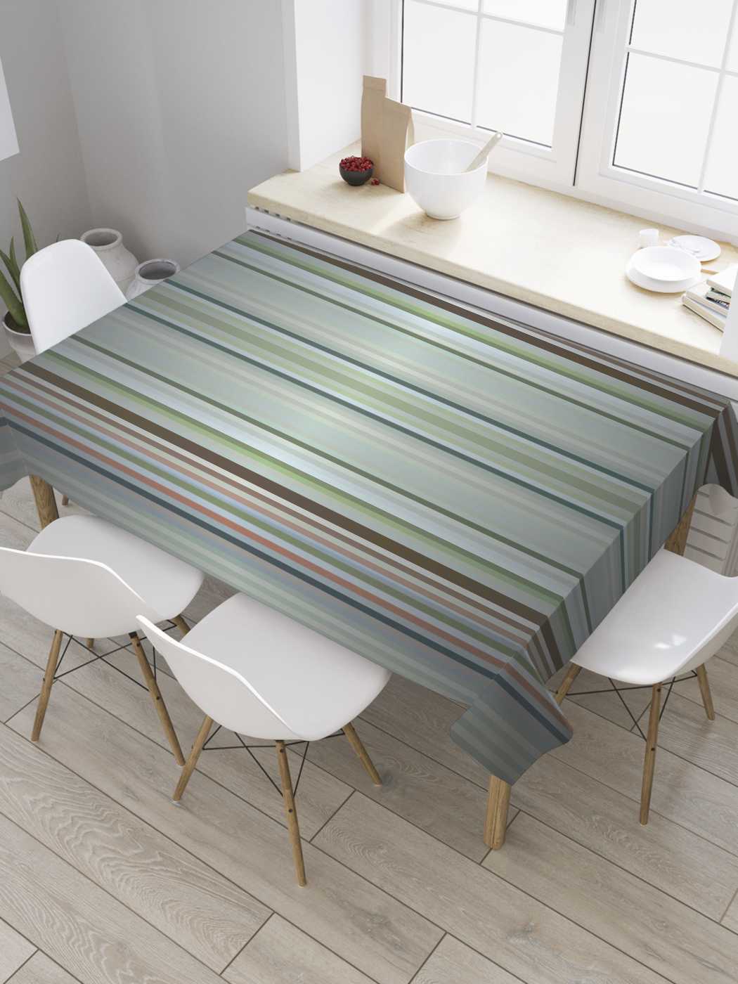 

Скатерть прямоугольная JoyArty "Симметрия тонких линий" из сатена, 180x145 см, Зеленый, Симметрия тонких линий