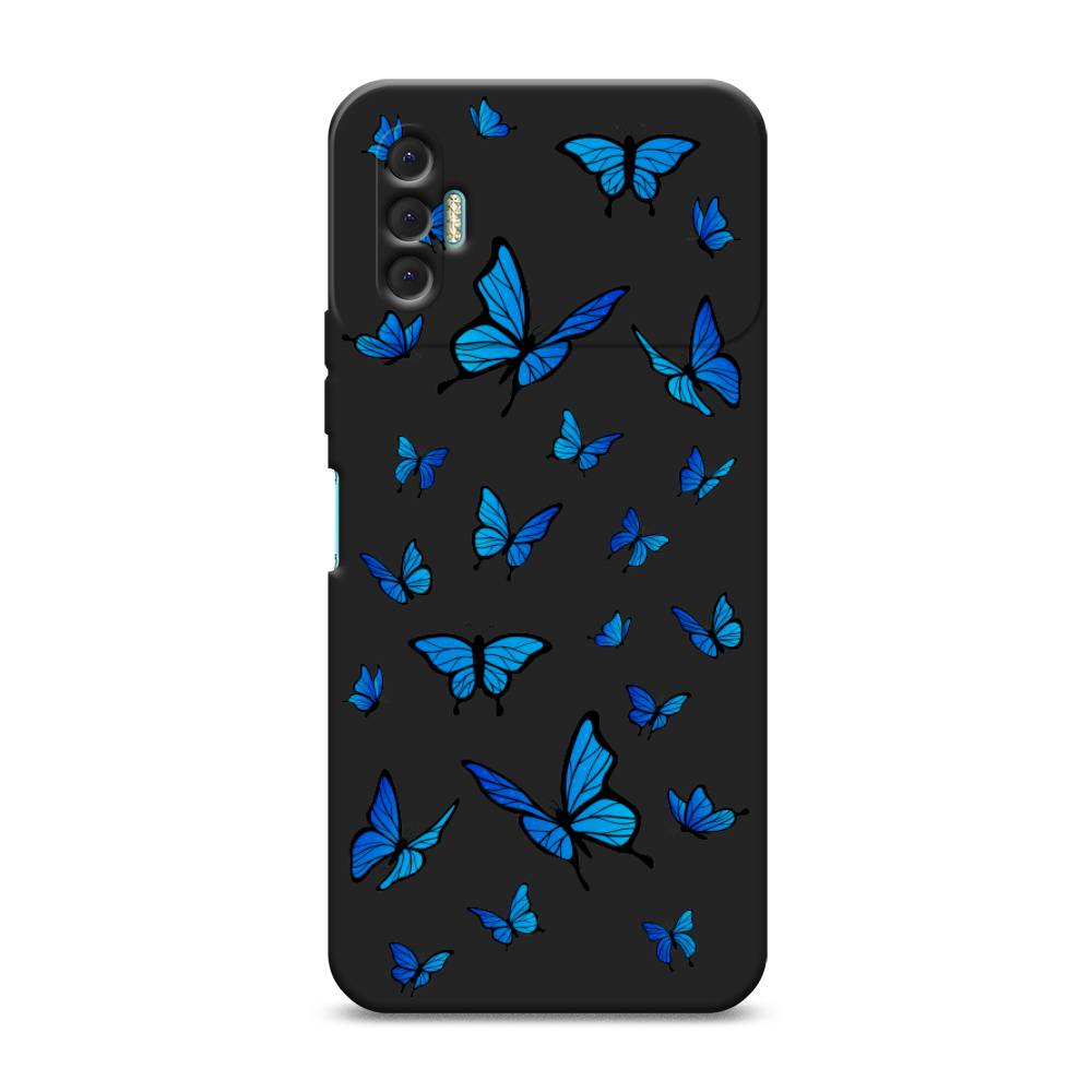 

Чехол Awog на Tecno Spark 8P / Техно Спарк 8P "Синие бабочки", Синий;белый