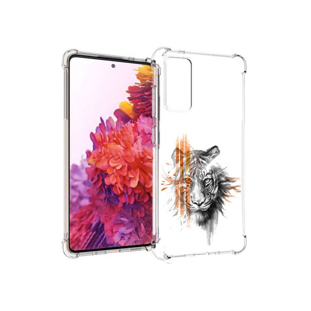 

Чехол MyPads Tocco для Samsung Galaxy S20 FE огненный тигр (PT153647.496.526), Прозрачный, Tocco