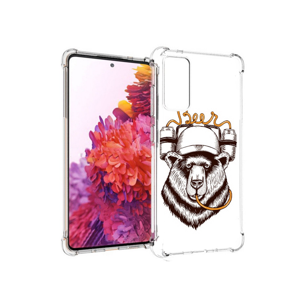 

Чехол MyPads Tocco для Samsung Galaxy S20 FE пивной медведь (PT153647.496.538), Прозрачный, Tocco