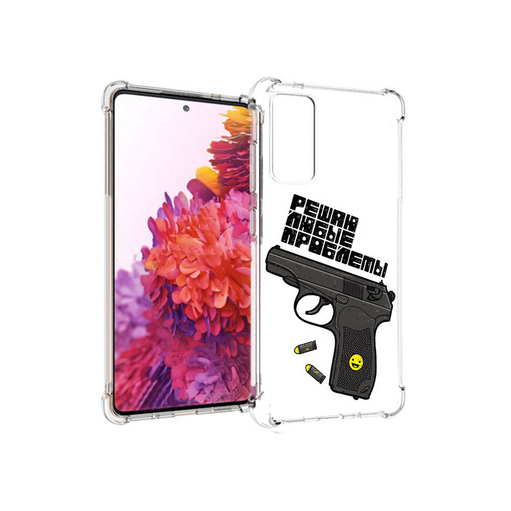 

Чехол MyPads Tocco для Samsung Galaxy S20 FE пистолет против проблем (PT153647.496.542), Прозрачный, Tocco