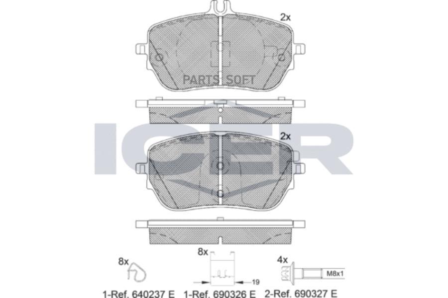 

Колодки Дисковые Передние \ Mb W177/X118 Icer 182337 182337