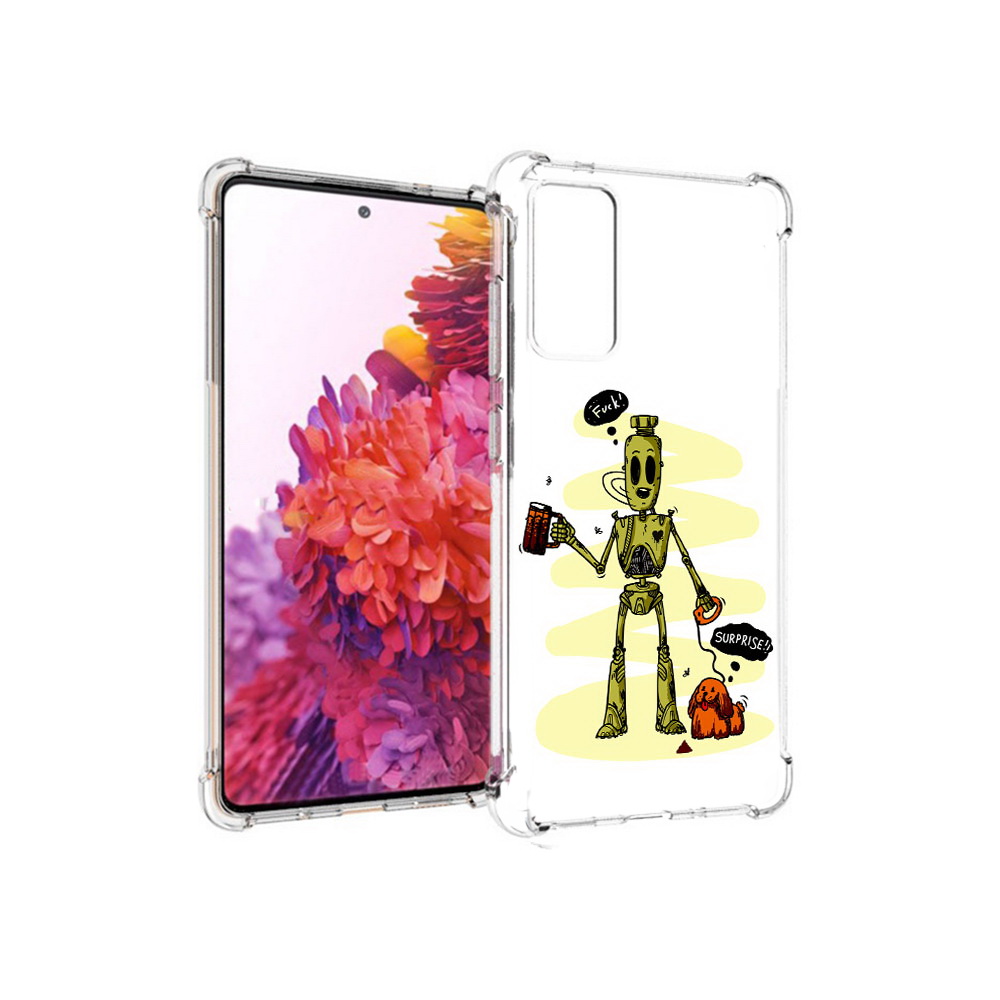 

Чехол MyPads Tocco для Samsung Galaxy S20 FE прикольный робот (PT153647.496.557), Прозрачный, Tocco