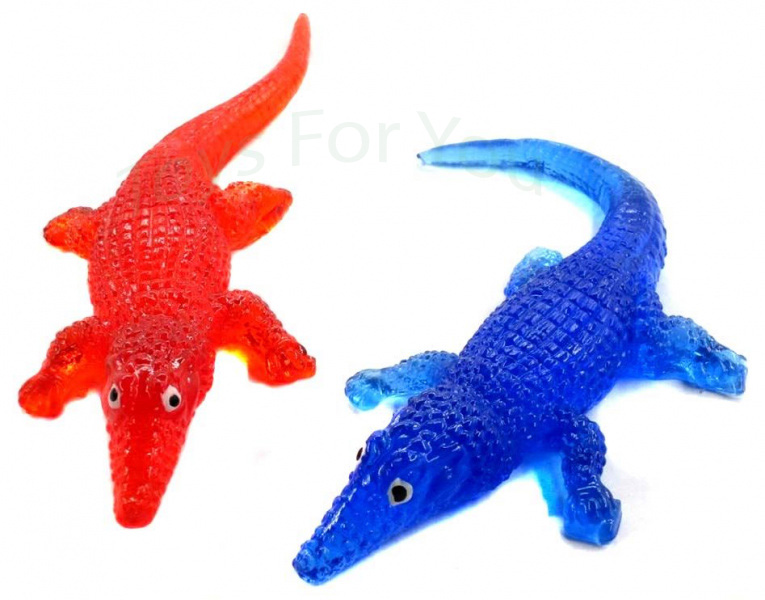 

Набор прилипала Лизун-липучка животные-тянучки прилипалы крокодил прилипала 2 шт, Разноцветный