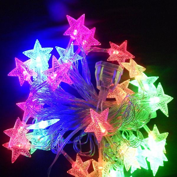 Световая гирлянда новогодняя Kaida Звездочки 4 м разноцветный/RGB