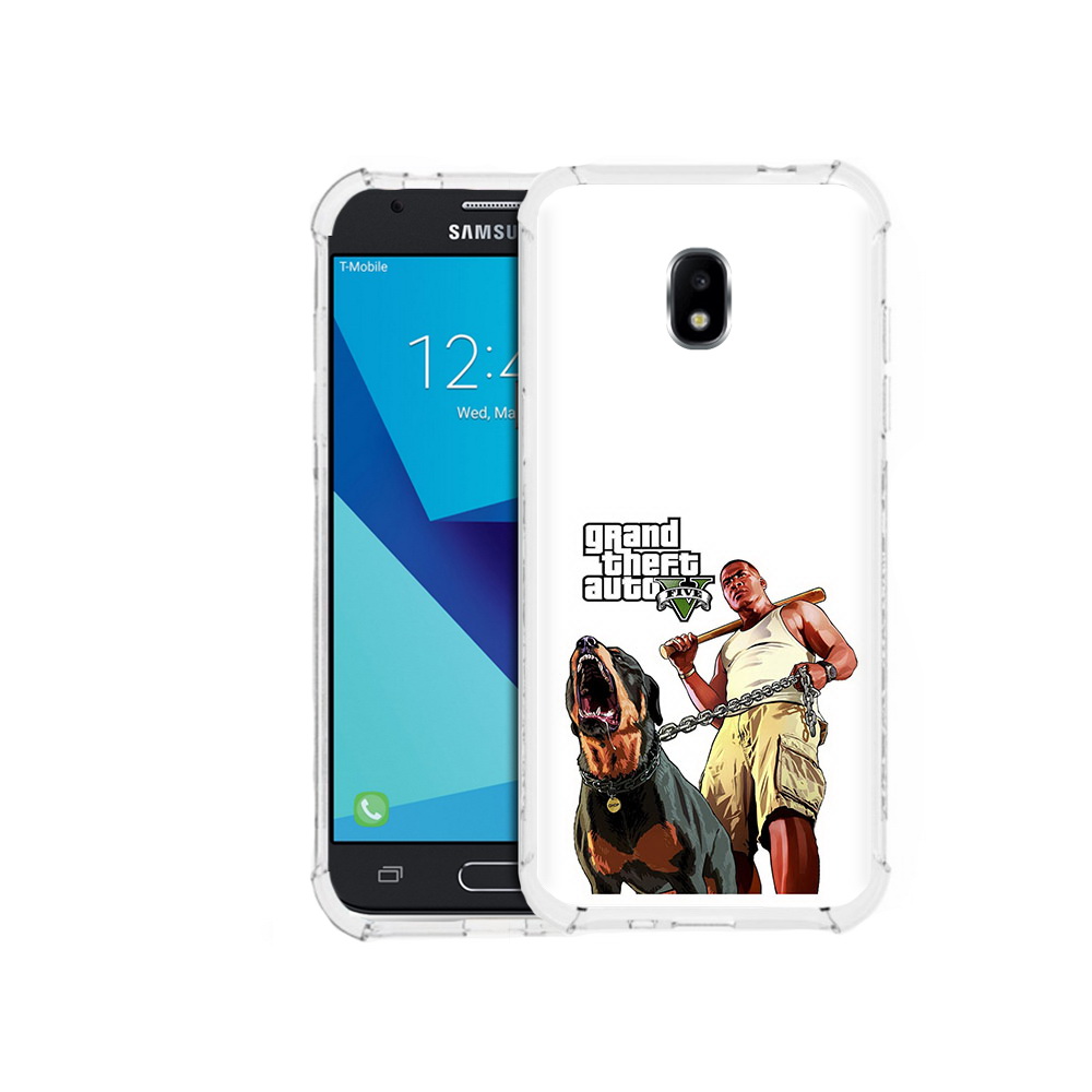 

Чехол MyPads Tocco для Samsung Galaxy J7 Pro GTA грозная собака (PT128255.589.18), Прозрачный, Tocco