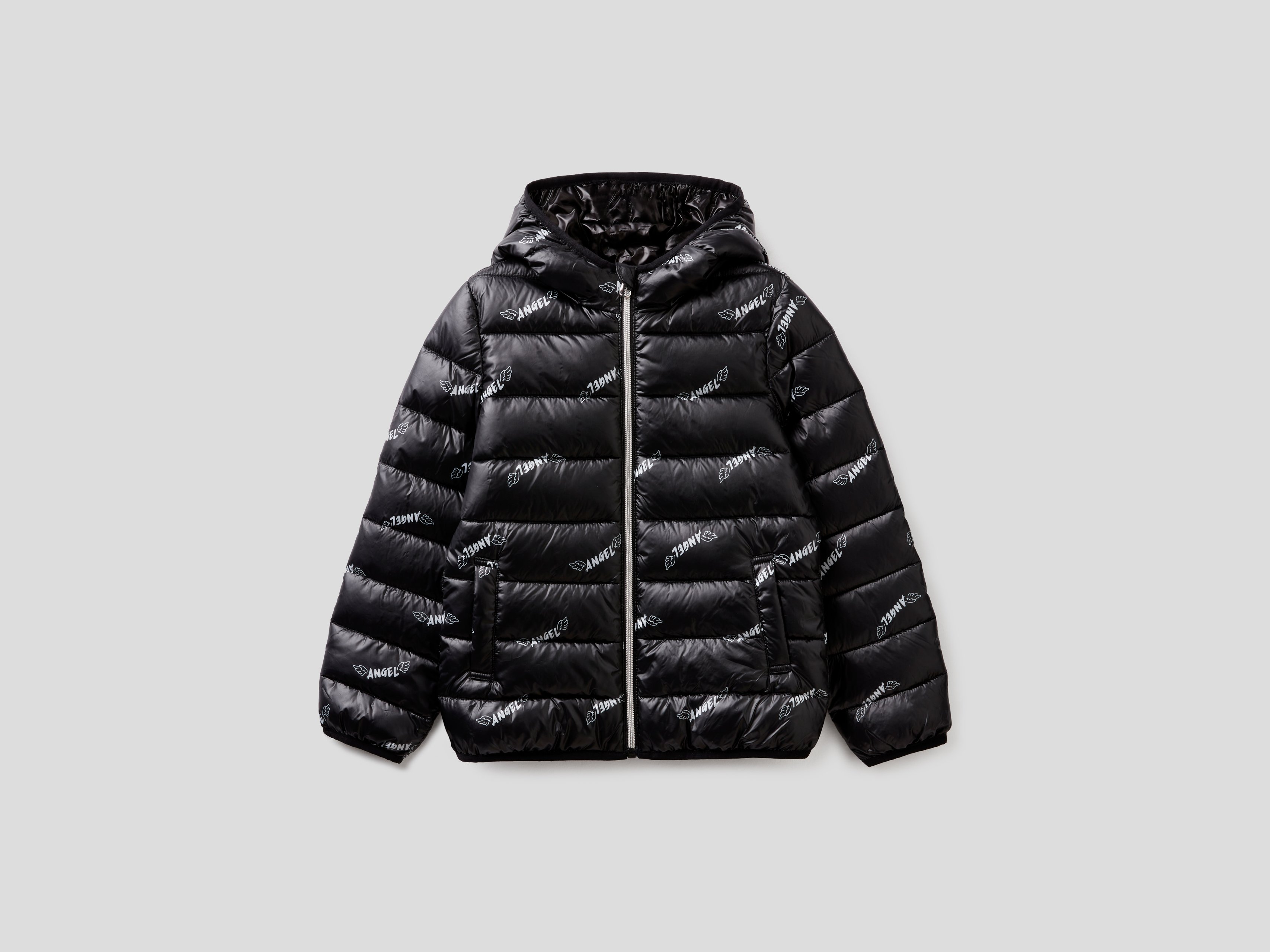 фото Куртка для девочек benetton цв. черный р.110 united colors of benetton