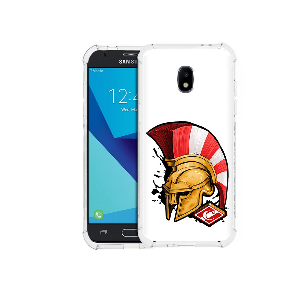 

Чехол MyPads Tocco для Samsung Galaxy J7 Pro ФК спартак шлем (PT128255.589.185), Прозрачный, Tocco
