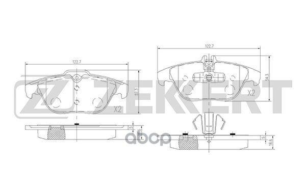 

Колодки Тормозные Mb C (204) 11-, E (207) 11- Задние Дисковые Zekkert Zekkert арт. BS1938