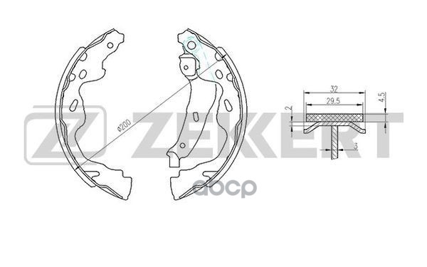 

Колодки Тормозные Peugeot 107 05-, 108 14-; Suzuki Swift Задние Барабанные (Gs8480) Zekker