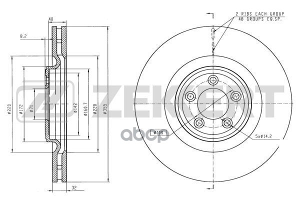 

Диск Тормозной Zekkert Bs5822 Перед. Вентил. (354,5 X 48 X 32) Jaguar F-Type (X152) 12-, X