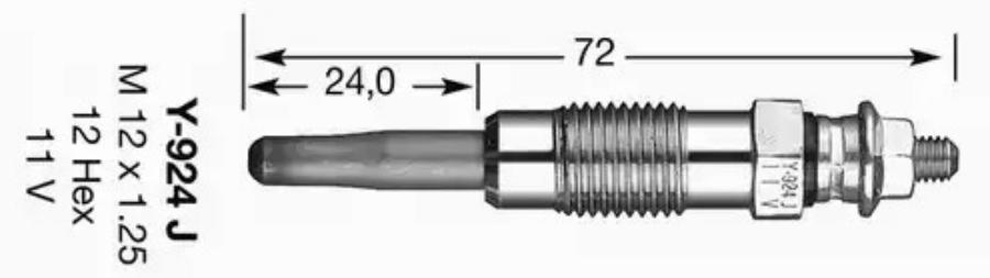 

Свеча накала NGK 7906