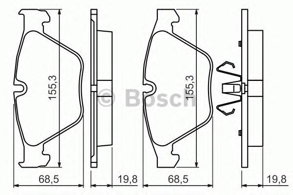 

Тормозные колодки Bosch передние 986494354