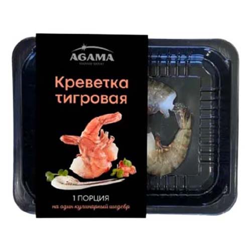 

Креветки AGAMA, замороженные, без заправки, BIO, 150 гр