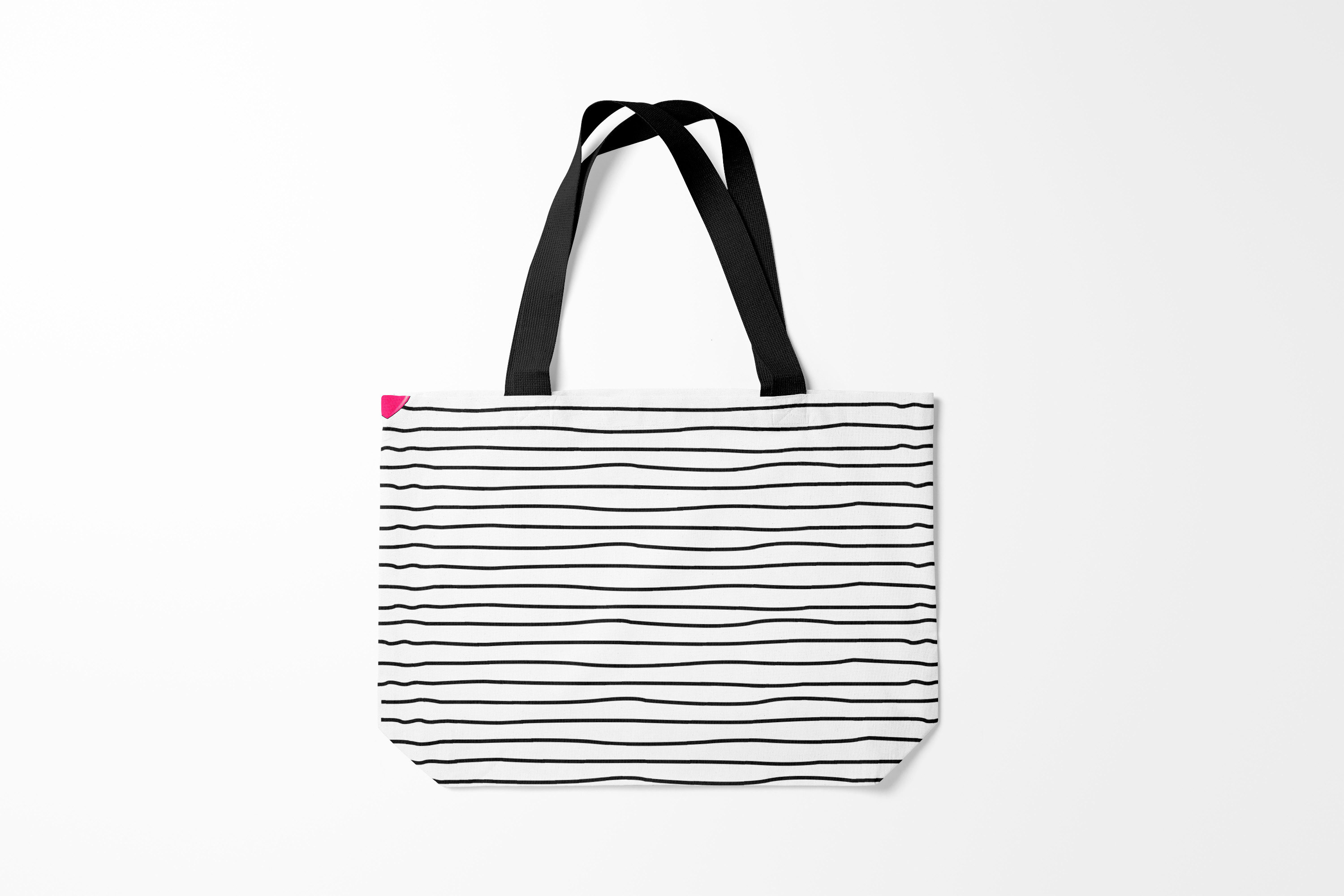 

Сумка шoппер унисекс Burnettie Полосы Полоски с сердцем, белый; черный, Полосы Полоски с сердцем