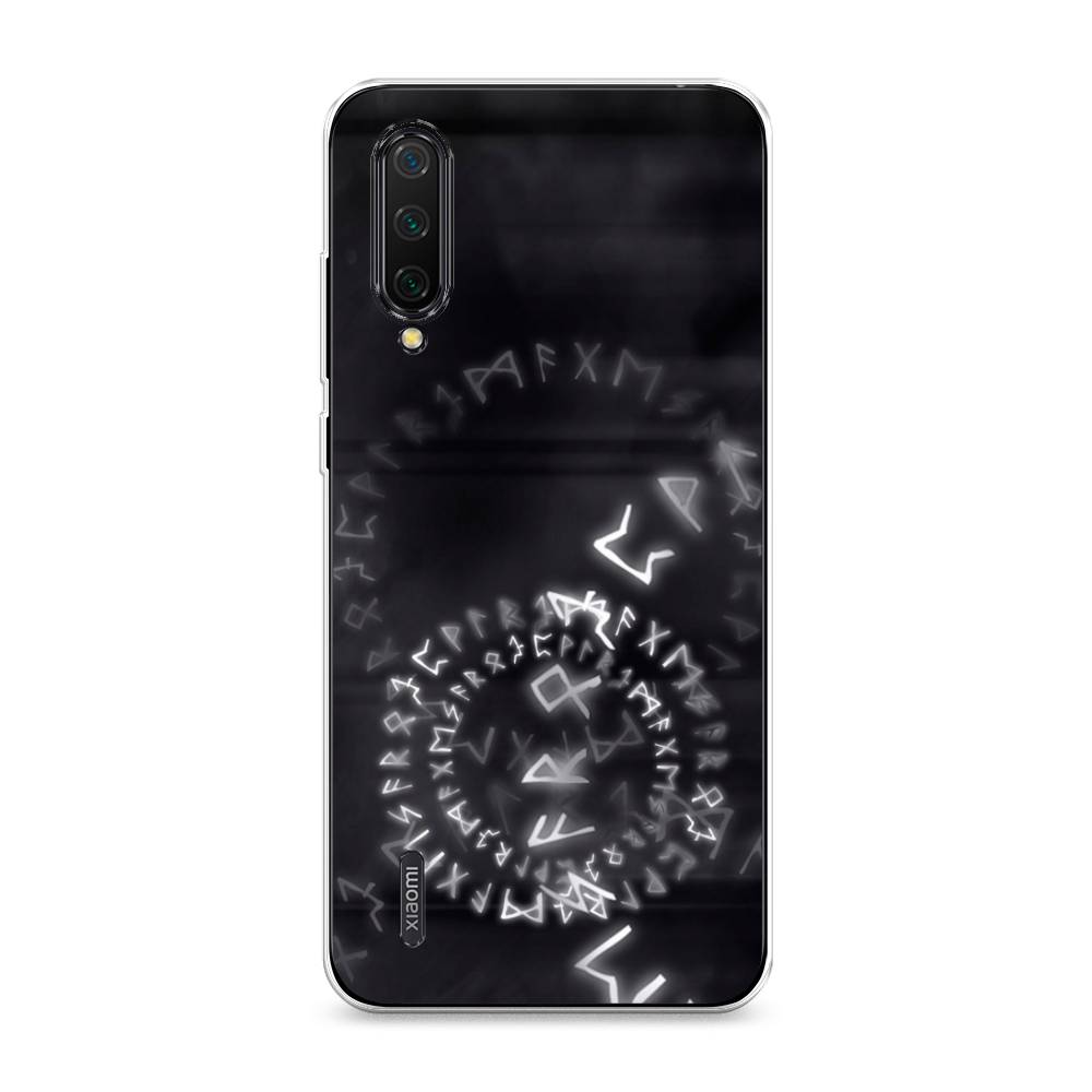 

Чехол на Xiaomi Mi A3 Lite "Руны", Серый;черный, 36250-3
