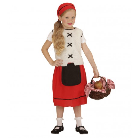 Карнавальный костюм для девочек Widmann цв. белый р. 140 страна карнавалия карнавальный костюм клоун с бабочкойштаны кепка бант нос красная клетка
