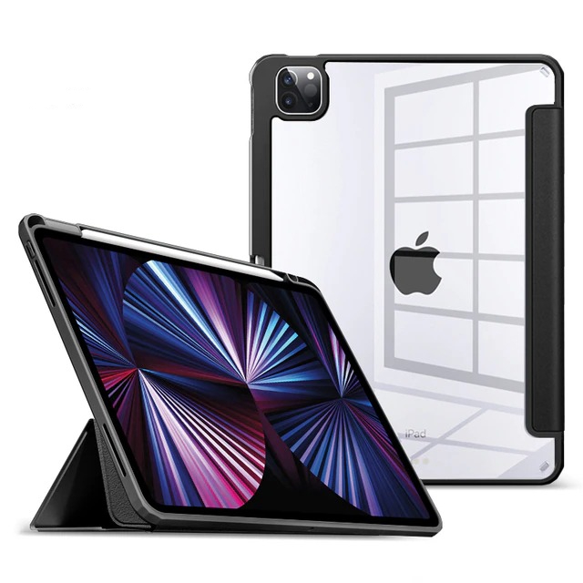 

Чехол-подставка Crystal для Apple iPad 10.2" (iPad 7/iPad 8/iPad 9), черный, Smart Cover iPad 10.2 Apple Pencil Holder