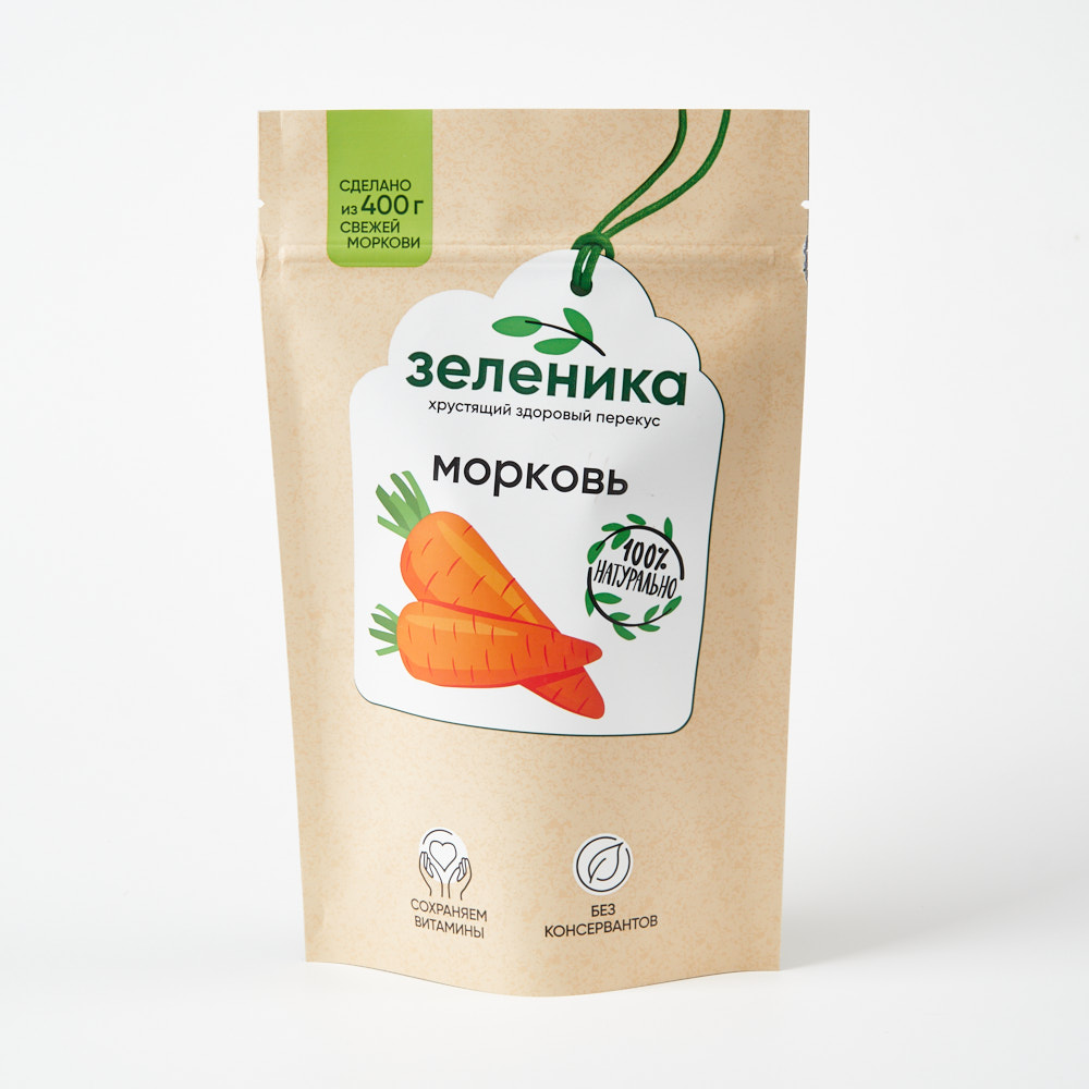 фото Здоровый овощной перекус зеленика из моркови, 50 гр