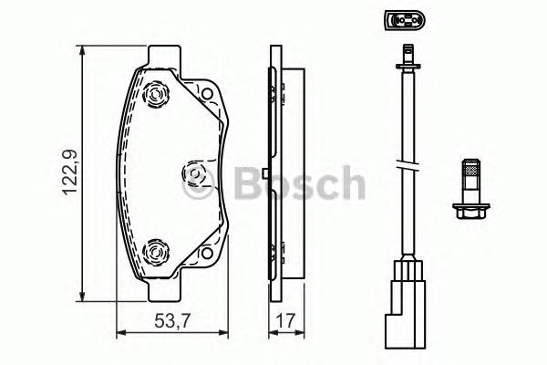 

Тормозные колодки Bosch задние дисковые Premium 1 986494171