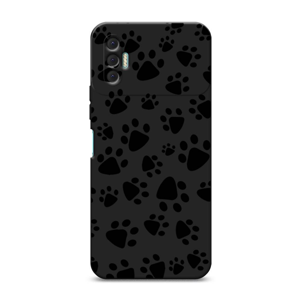 

Чехол Awog на Tecno Spark 8P / Техно Спарк 8P "Лапки черные", Черный