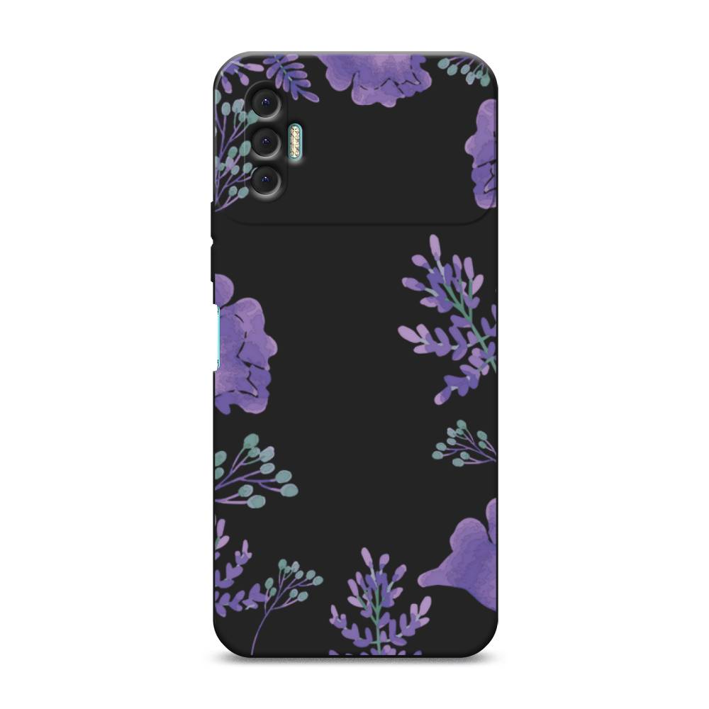 

Чехол Awog на Tecno Spark 8P / Техно Спарк 8P "Сиреневая цветочная рамка", Прозрачный;фиолетовый