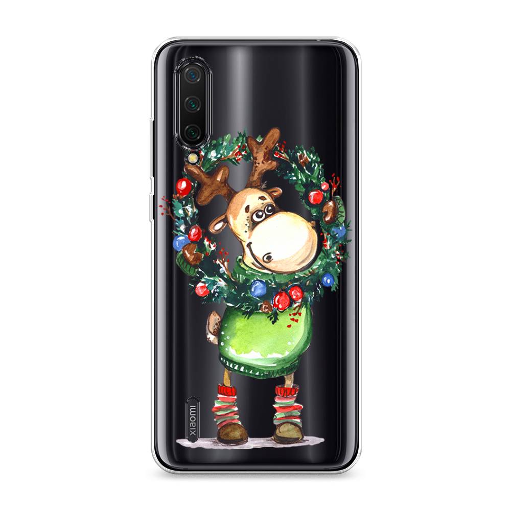 

Чехол на Xiaomi Mi A3 Lite "Олень с новогодним венком", 36250-4