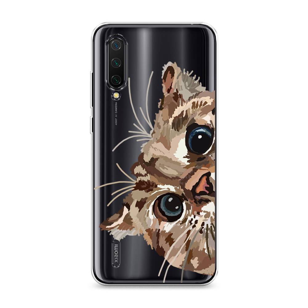 

Чехол на Xiaomi Mi A3 Lite "Любопытный кот", Коричневый;синий;черный, 36250-1