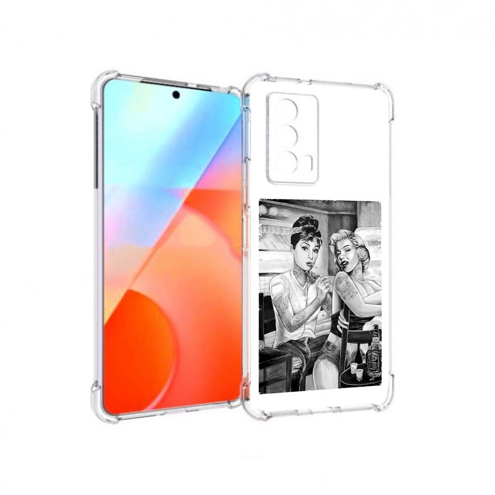 

Чехол MyPads Tocco для Vivo iQOO Z5 тату мастер (PT226980.401.637), Прозрачный, Tocco
