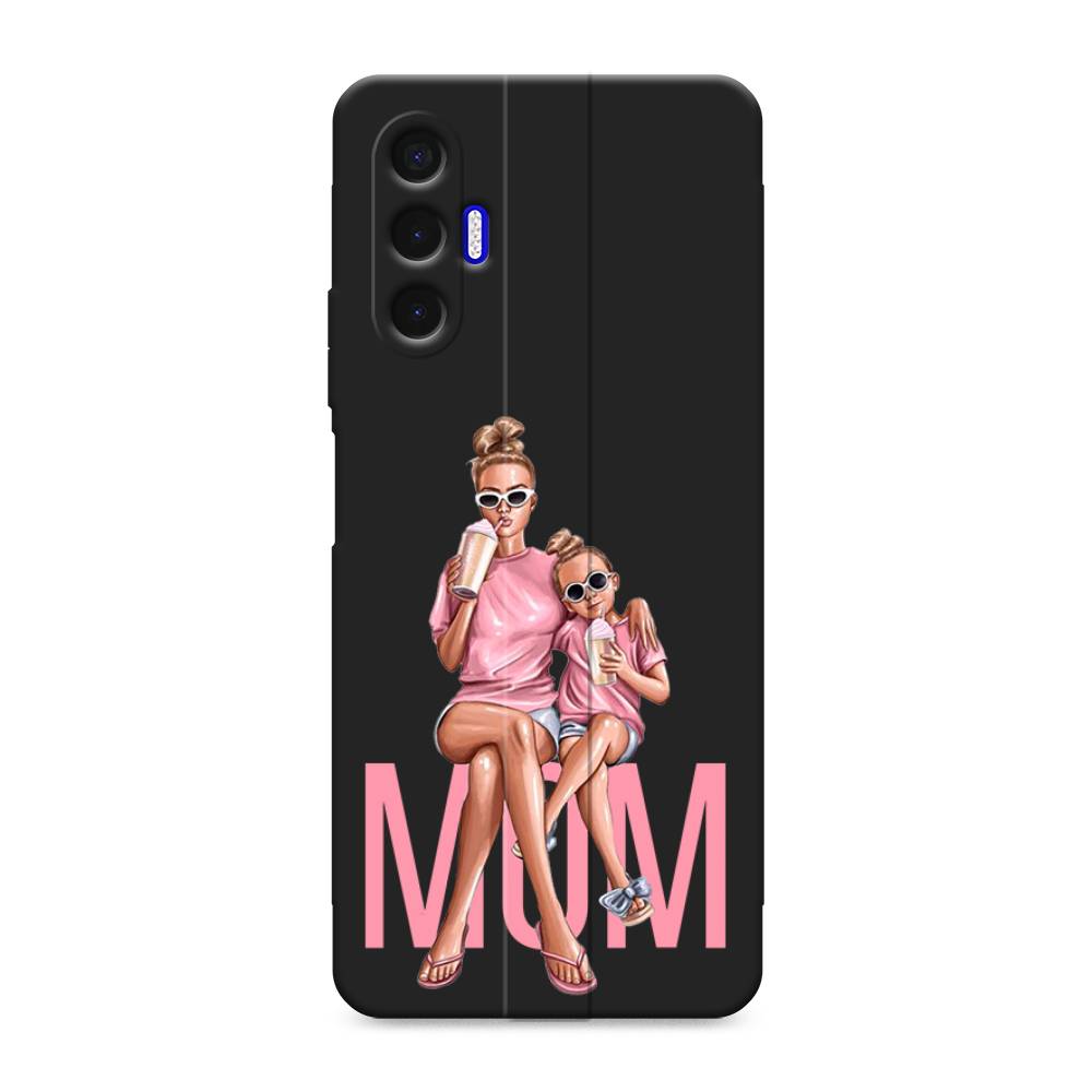 

Чехол Awog на Tecno Pova 3 / Текно Пова 3 "Lovely mom", Синий;бежевый;розовый
