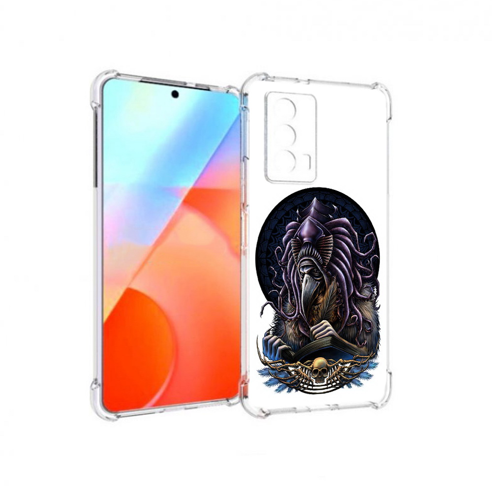 

Чехол MyPads Tocco для Vivo iQOO Z5 умный ворон (PT226980.401.650), Прозрачный, Tocco