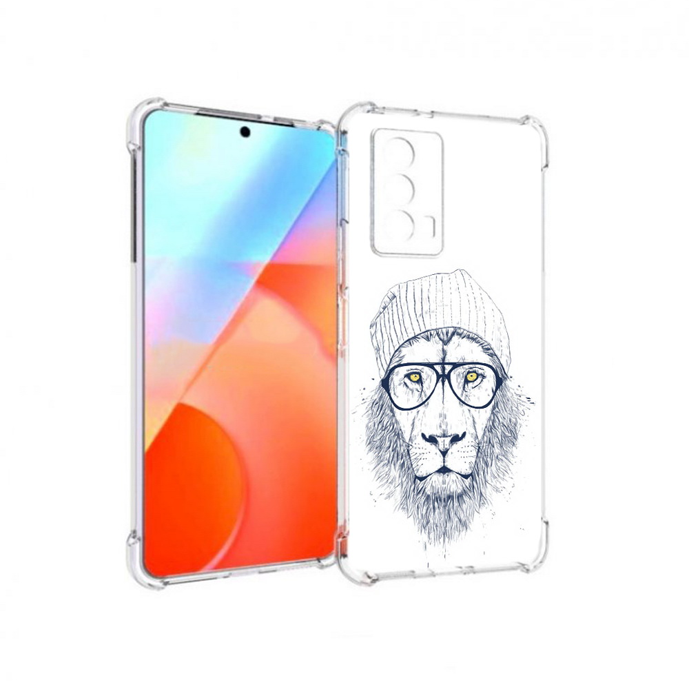 

Чехол MyPads Tocco для Vivo iQOO Z5 хиппи лев (PT226980.401.663), Прозрачный, Tocco