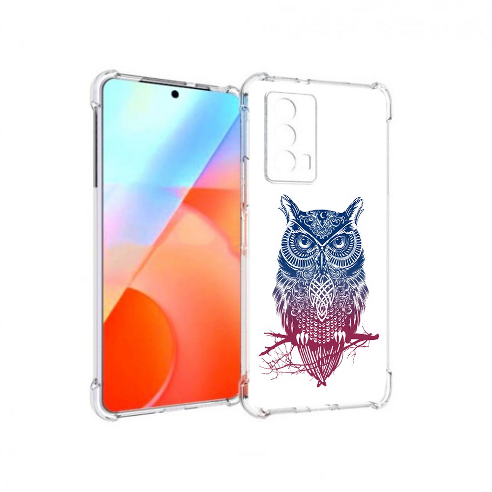

Чехол MyPads Tocco для Vivo iQOO Z5 хиппи сова (PT226980.401.664), Прозрачный, Tocco