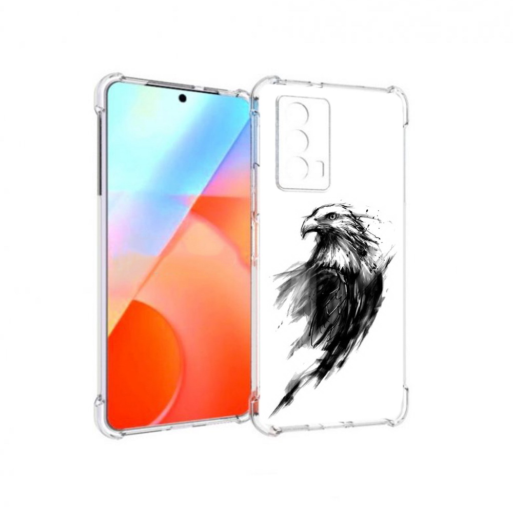 

Чехол MyPads Tocco для Vivo iQOO Z5 чб птица (PT226980.401.670), Прозрачный, Tocco