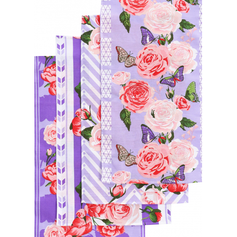 

Полотенце кух. вафельное 35x60 160гр/м2, Миллион роз ассорти, 10 шт