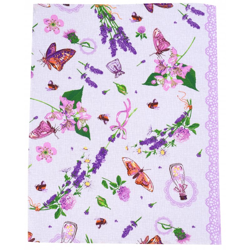 

Полотенце кух. вафельное 45x60 160 гр/м2, Букет лаванды ассорти, 10 шт