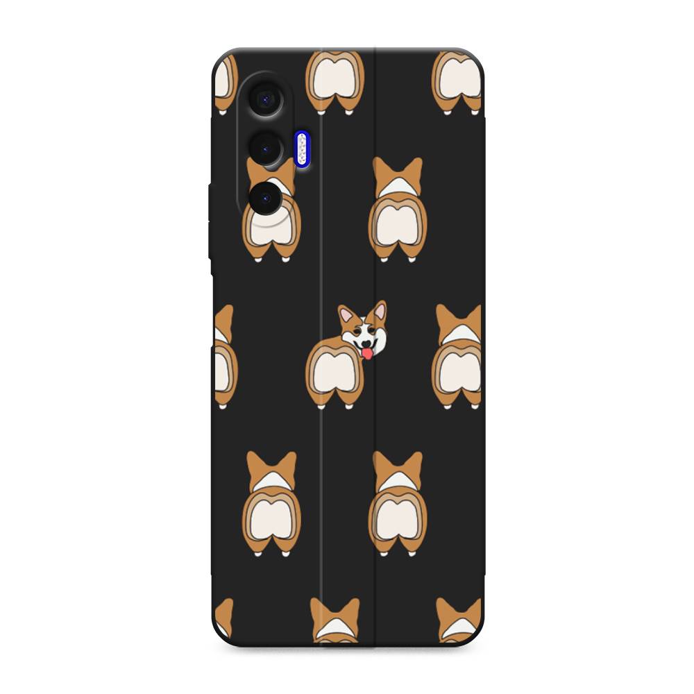 

Чехол Awog на Tecno Pova 3 / Текно Пова 3 "Милый корги фон", Белый;бежевый;коричневый
