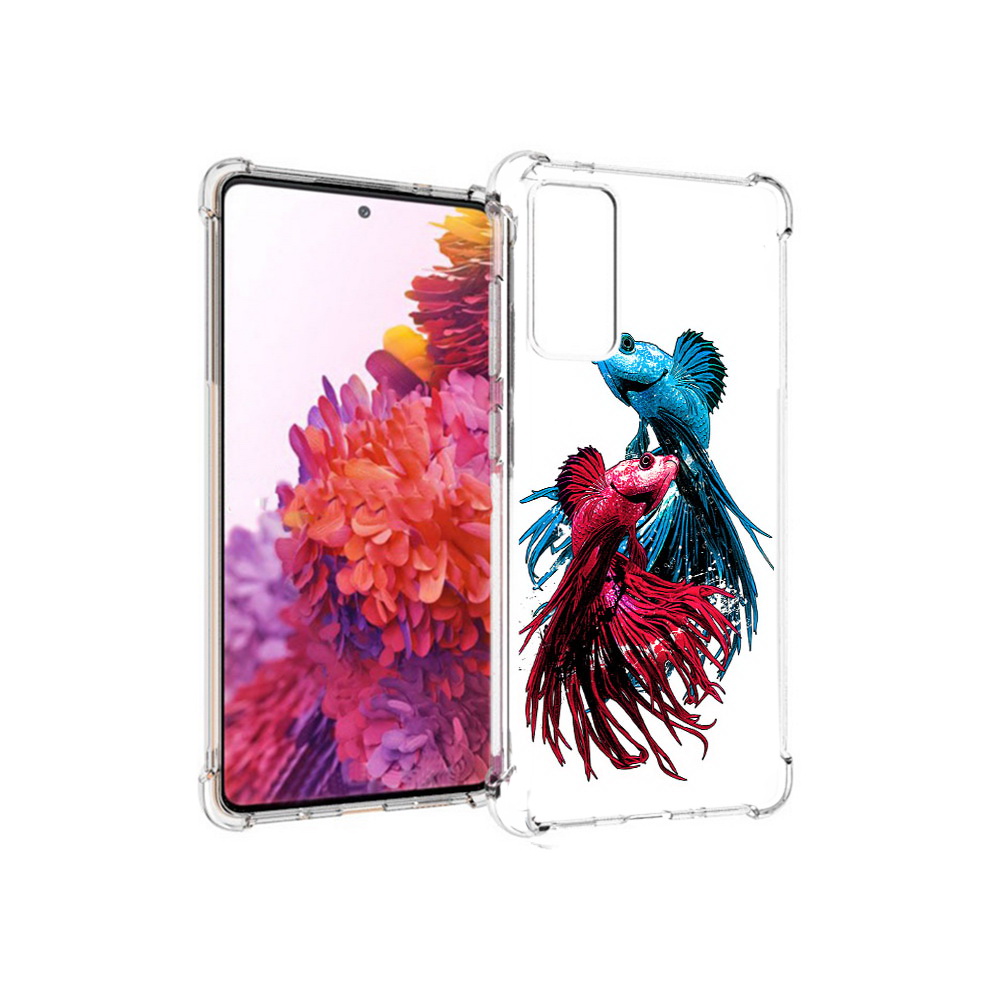 

Чехол MyPads Tocco для Samsung Galaxy S20 FE рыбы петушки (PT153647.496.592), Прозрачный, Tocco