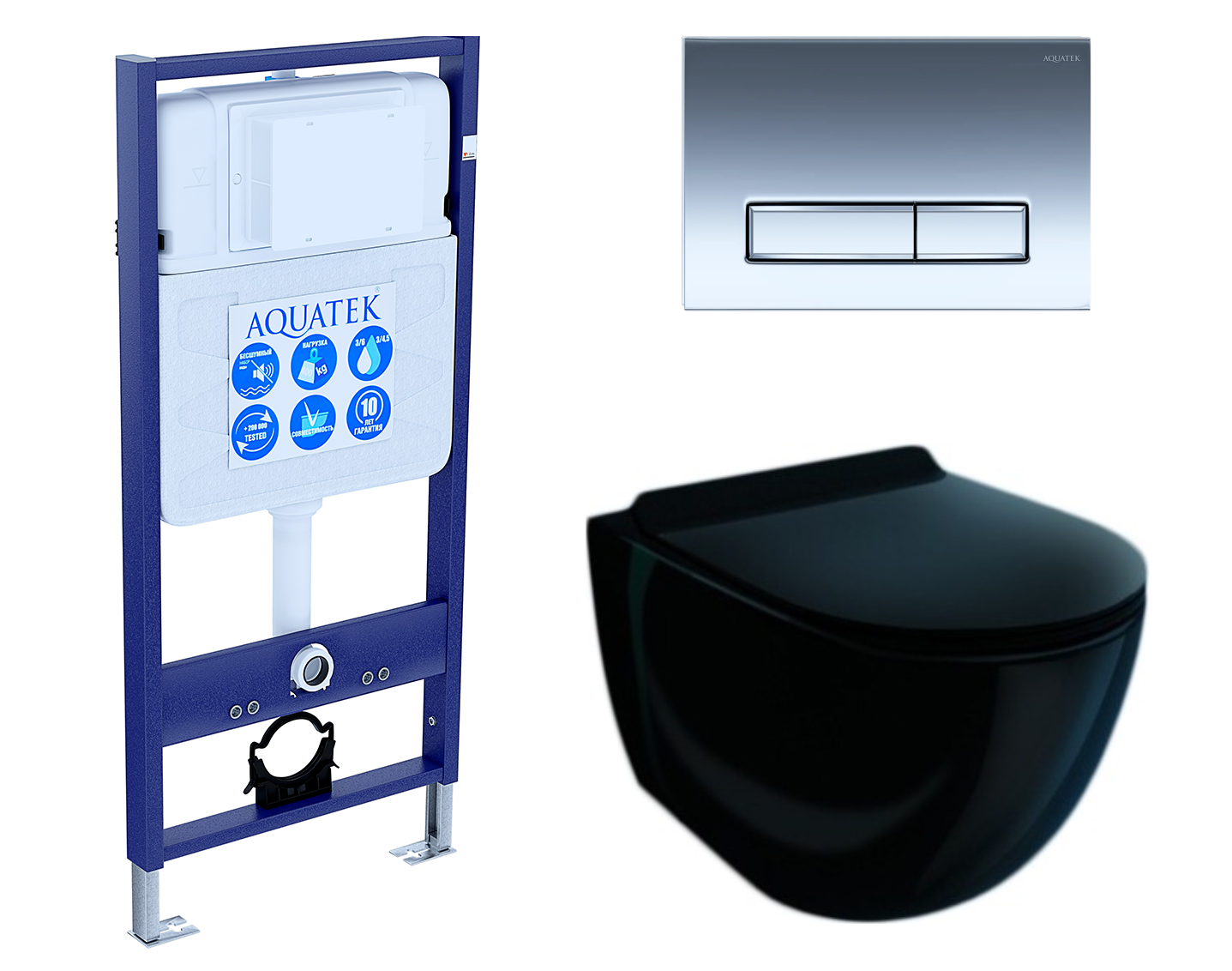 

Комплект: инсталляция Акватек Standart + унитаз Garcia с кнопкой хром, 547001