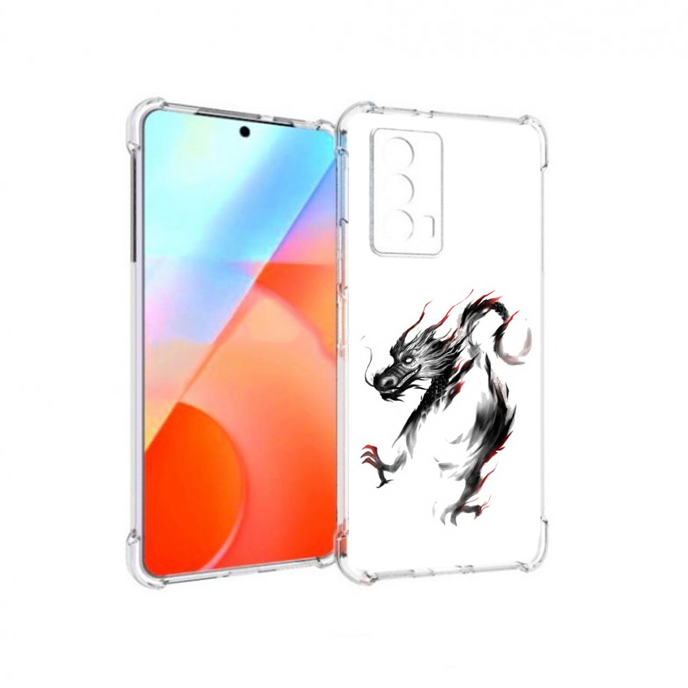 

Чехол MyPads Tocco для Vivo iQOO Z5 черный дракон (PT226980.401.690), Прозрачный, Tocco