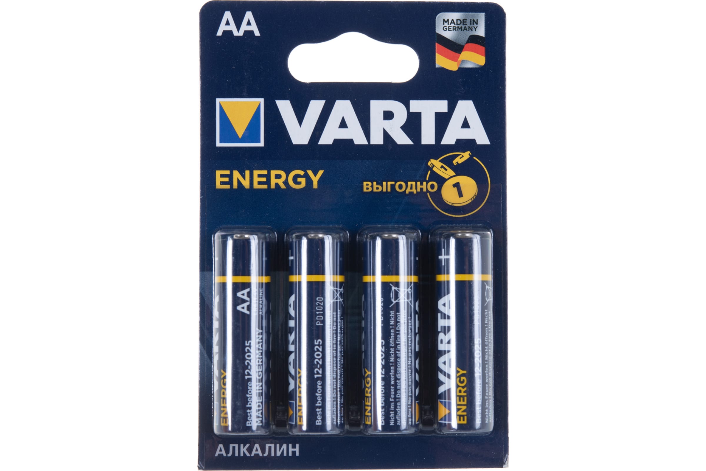 

Батарейки Varta Алкалиновые, AA/LR6, 4 шт.