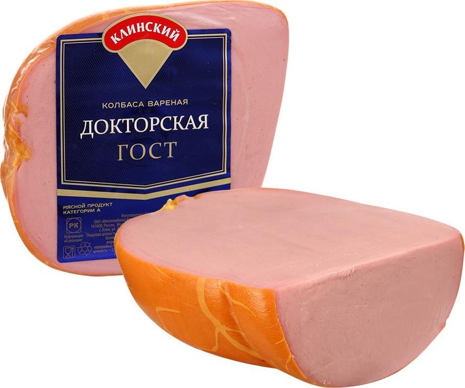 Колбаса Клинский мясокомбинат Докторская вареная в натуральной оболочке 450 г