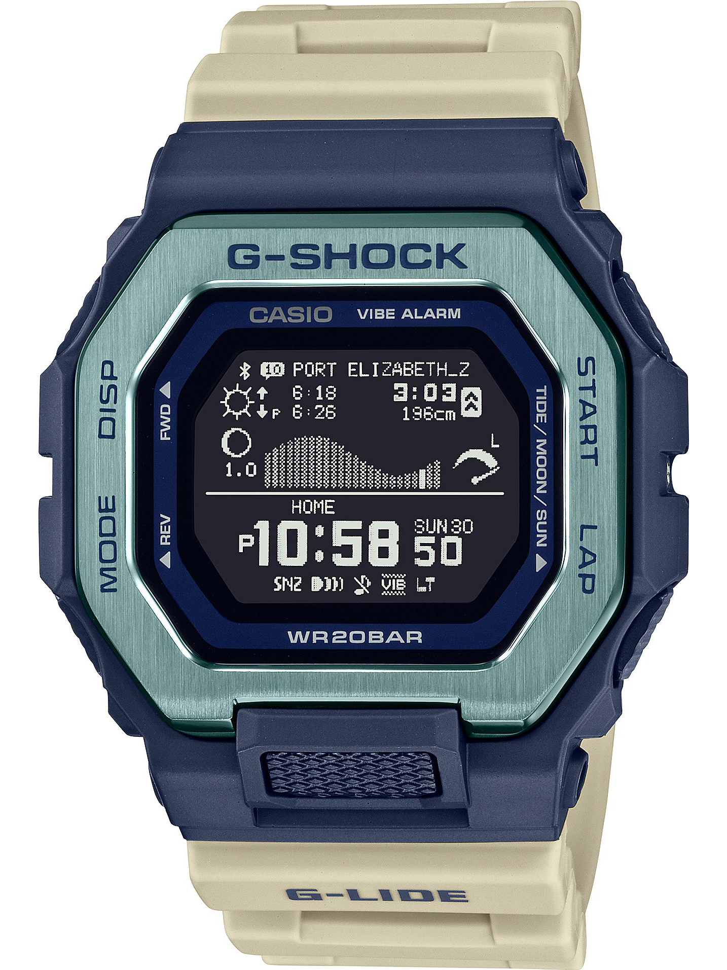 

Наручные часы мужские Casio GBX-100TT-2 бежевые, GBX-100TT-2