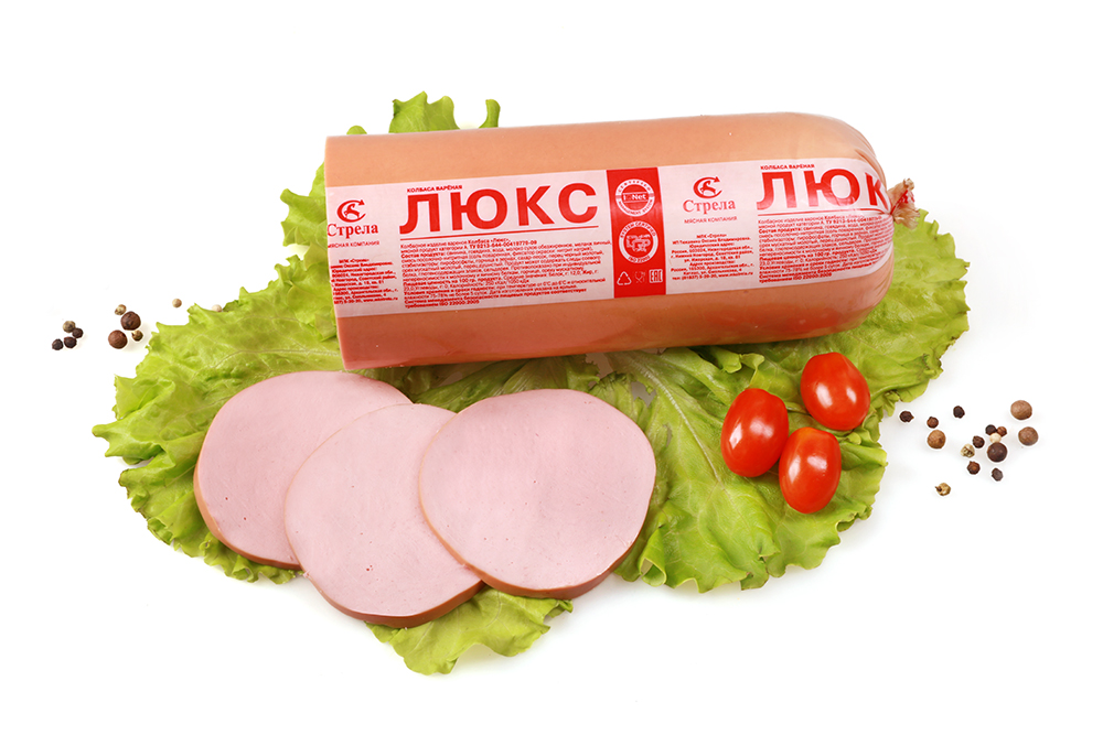 

Колбаса МК Стрела Люкс вареная ~350 г