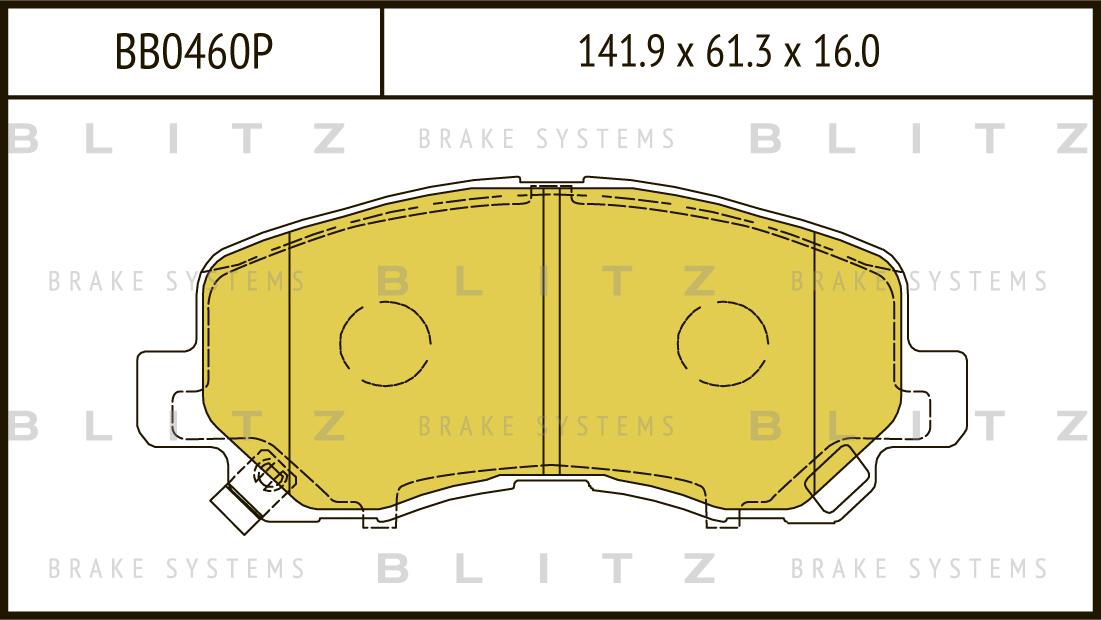 

Тормозные колодки BLITZ передние дисковые bb0460p