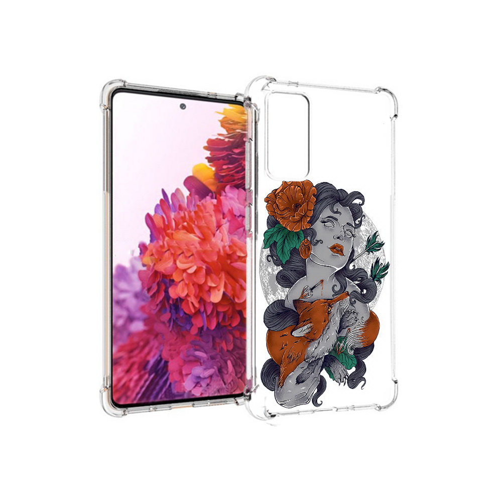

Чехол MyPads Tocco для Samsung Galaxy S20 FE темная девушка с лисой (PT153647.496.639), Прозрачный, Tocco