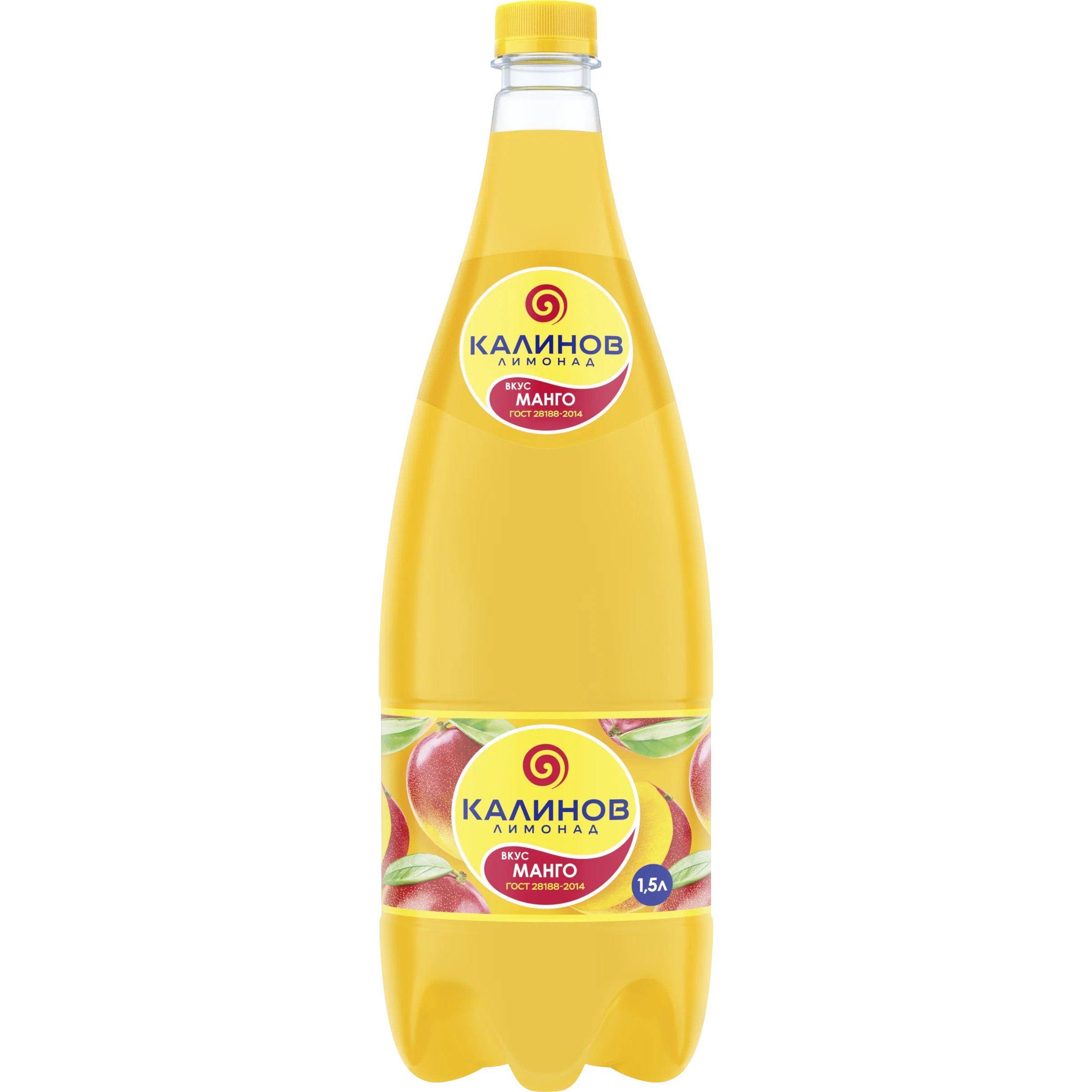 Напиток Калинов лимонад классический, безалкогольный, газированный, манго, 1,5 л
