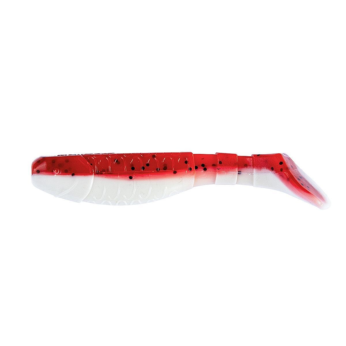 

Виброхвост несъедоб. Chubby 3,55"/9 см Red & White 100шт. (HS-4-003-N) Helios