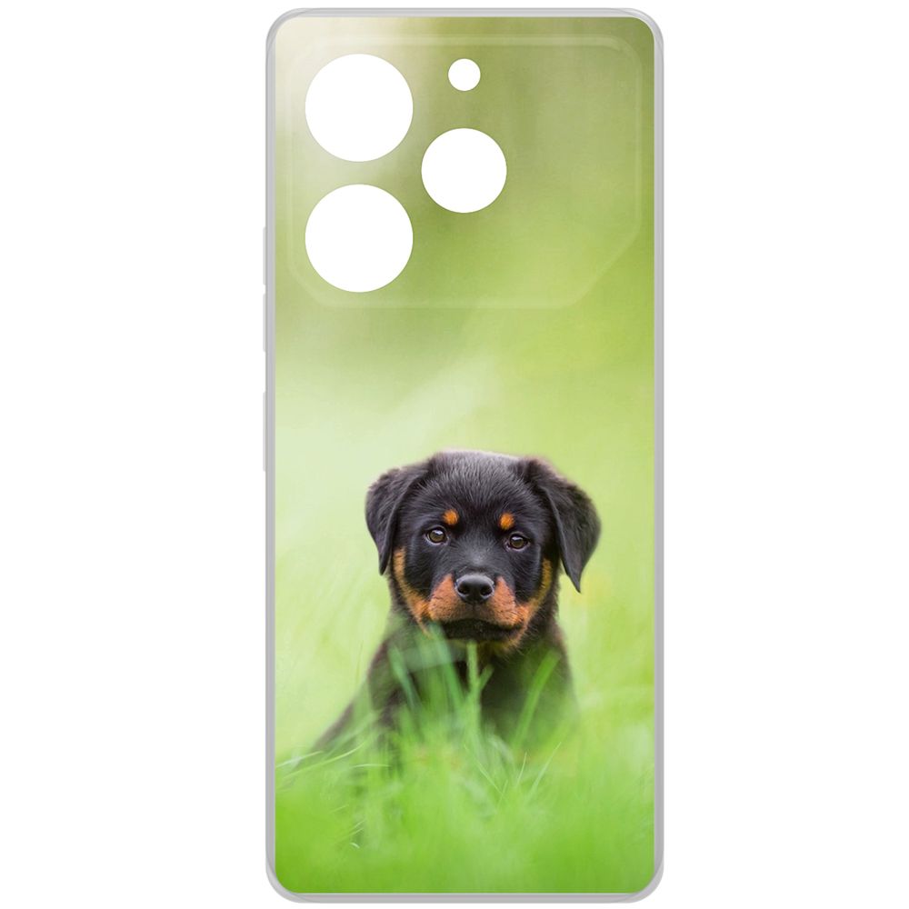 

Чехол-накладка Krutoff Clear Case Щенок ротвейлера для TECNO Pova 6 Pro, Прозрачный