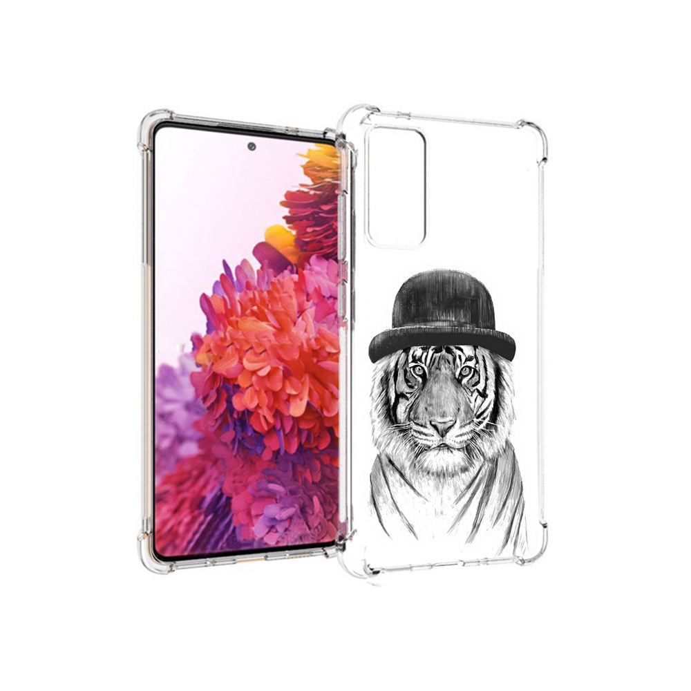 

Чехол MyPads Tocco для Samsung Galaxy S20 FE тигр британец (PT153647.496.641), Прозрачный, Tocco